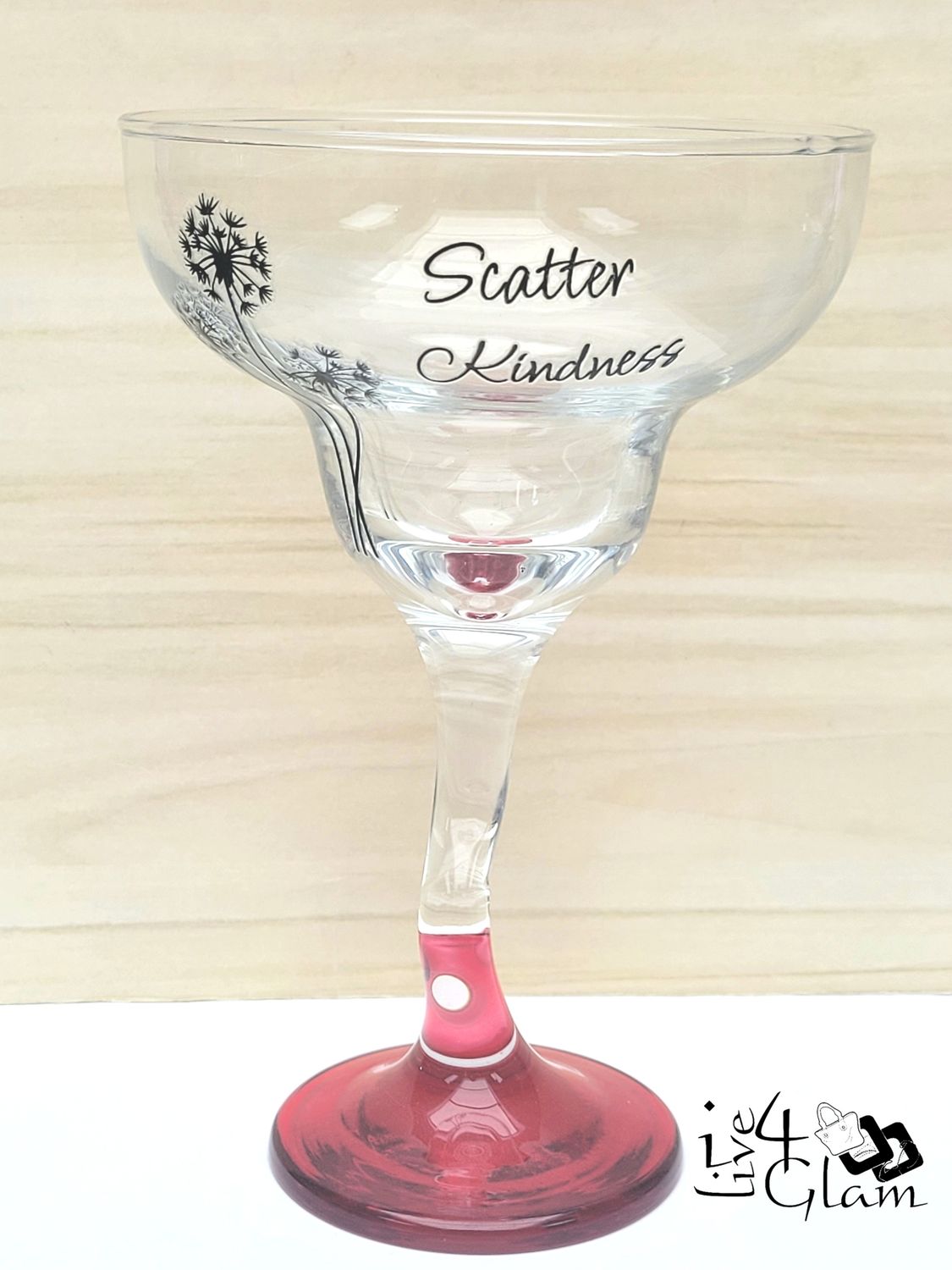 Scatter Kindness Red Base Magarita Glass
