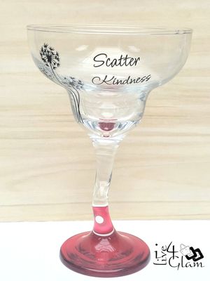 Scatter Kindness Red Base Magarita Glass