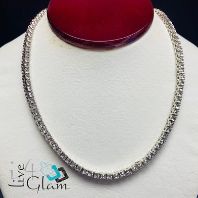 Silver Alloy Tennis Chain 20” 4mm