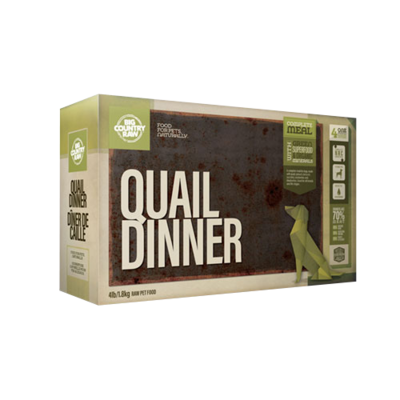 Big Country Raw Dinner, Quail Carton, 4lb