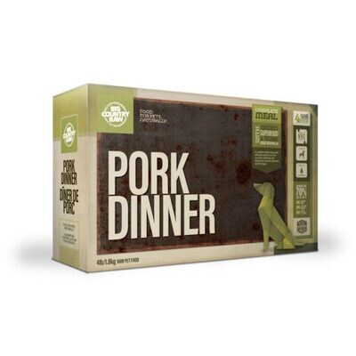 Big Country Raw Dinner, Pork Carton, 4lb