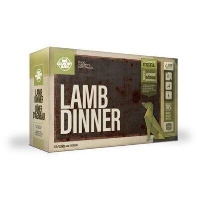 Big Country Raw Dinner, Lamb Carton, 4 lb