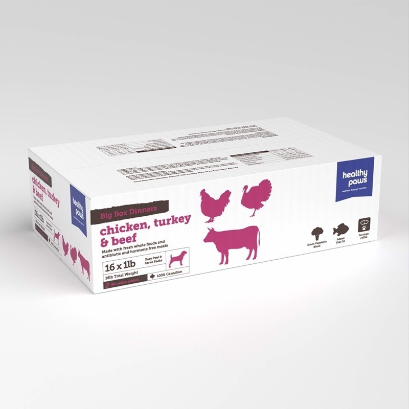 Healthy Paws Big Box Dinner, Variety, 24lb