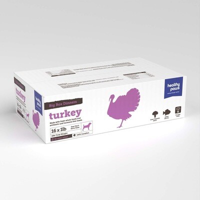 Healthy Paws Big Box Dinner, Turkey, 24 x 1lb