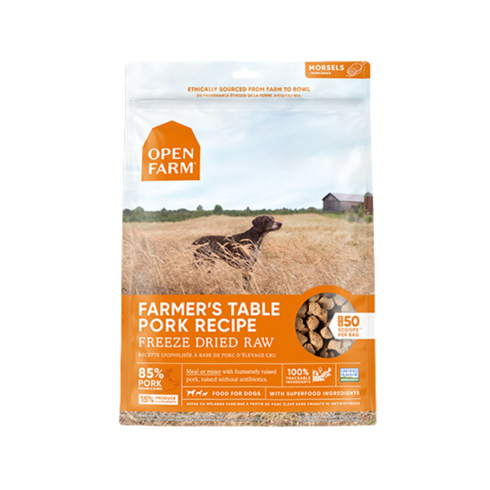 Open Farm Freeze Dried Raw, Farmer&#39;s Table Pork Recipe, 22oz