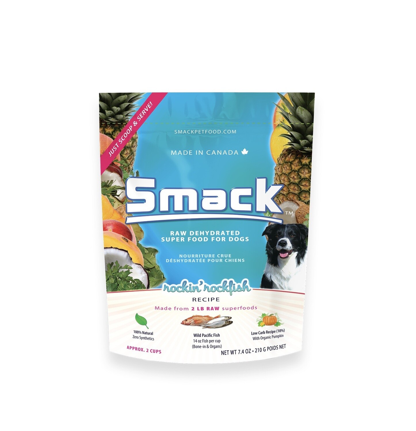 Smack Dog Food, Rockin&#39; Rockfish, 210g