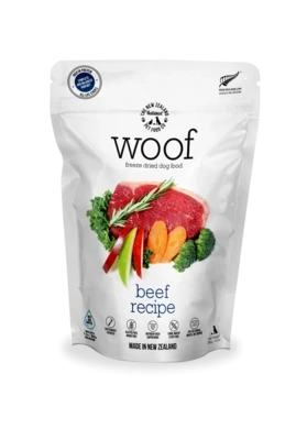 Woof Freeze Dried Dog Food, Beef, 1kg