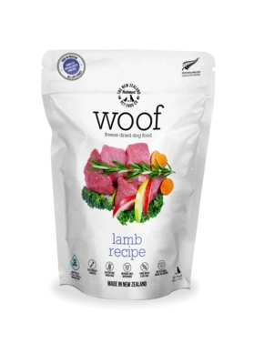 Woof Freeze Dried Dog Food, Lamb, 1kg