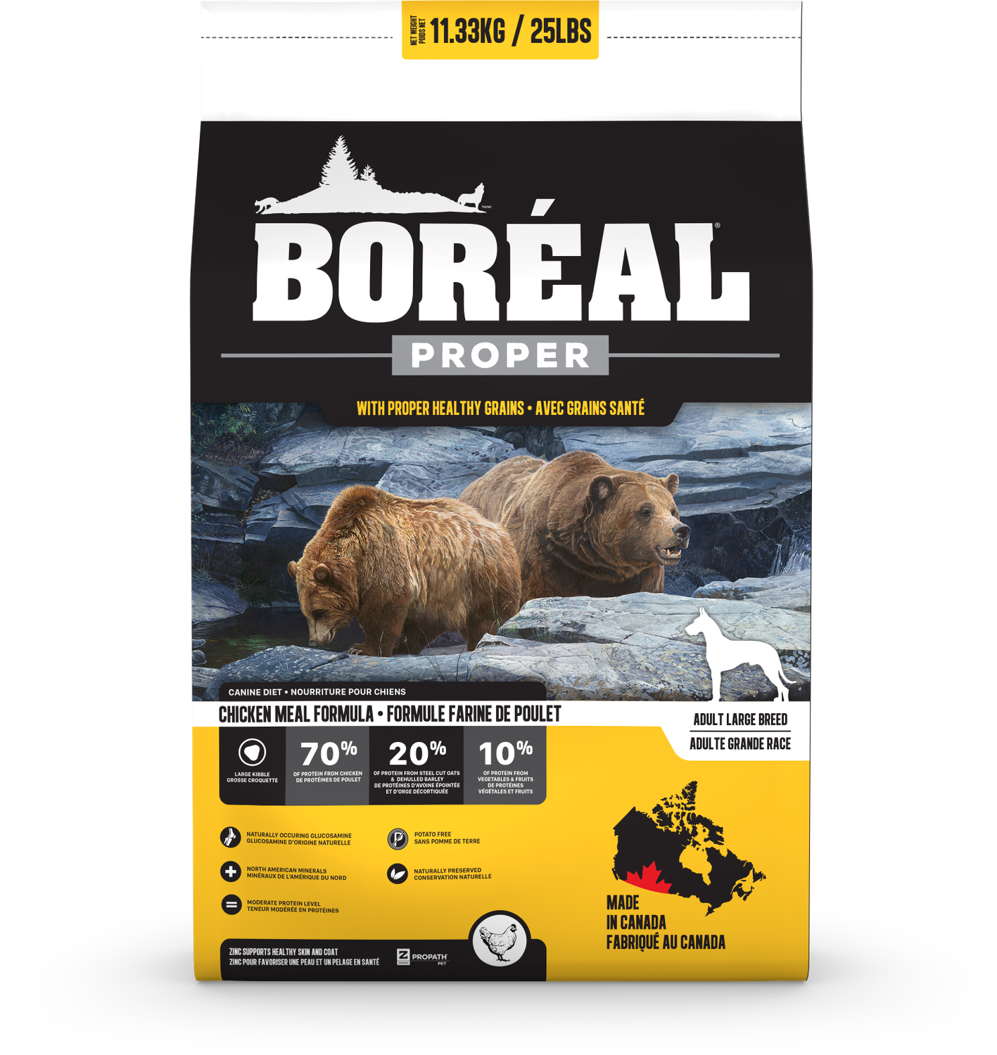 Boreal Dog Kibble, Proper Large Breed,  Chicken, 11.33kg