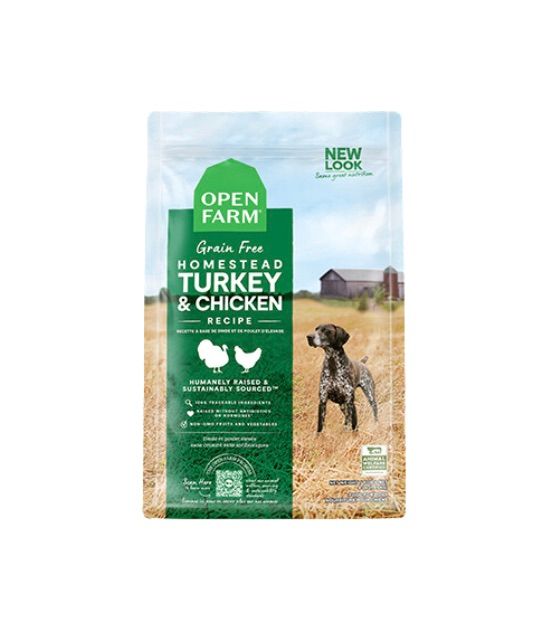 Open Farm Dog, Grain Free Homestead Turkey &amp; Chicken, 9.98kg \ 22lb