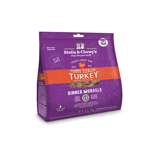 Stella &amp; Chewy&#39;s Freeze-Dried Cat Dinner Morsels, Tummy Ticklin&#39; Turkey, 510g