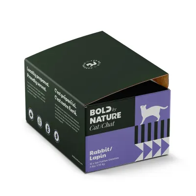 Bold By Nature Raw Frozen Cat Rabbit 3lb