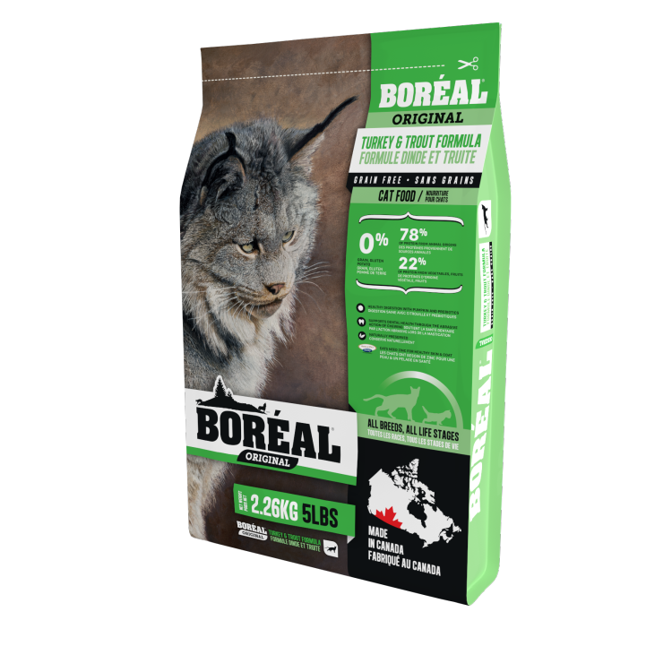 Boreal Cat Kibble, Original Turkey &amp; Trout, 5.44kg