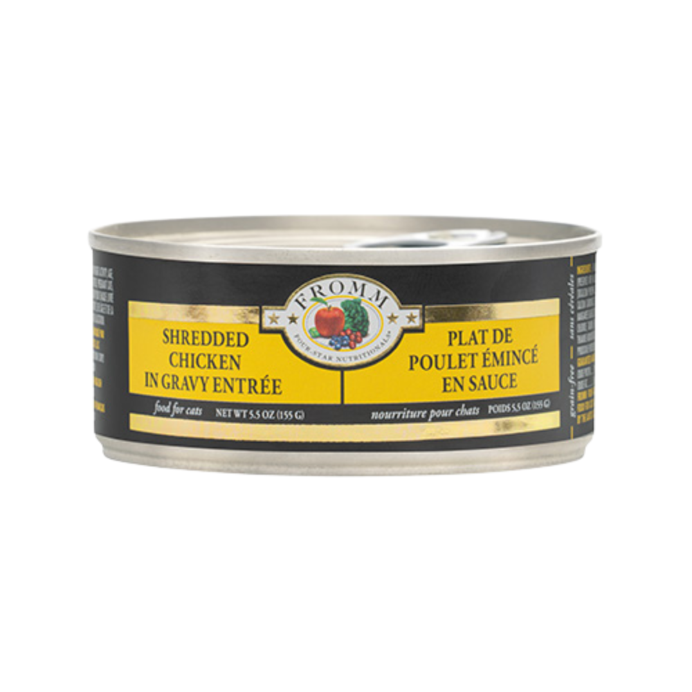 *TBD* Fromm Cat Can, Four-Star Shredded, Chicken in Gravy, 5.5oz