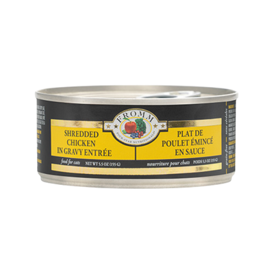 *TBD* Fromm Cat Can, Four-Star Shredded, Chicken in Gravy, 5.5oz