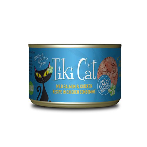 Tiki Cat Can, Luau Napii Wild Salmon &amp; Chicken, 170g