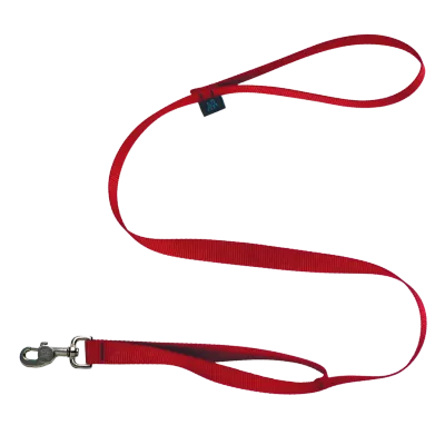 Nahak Double Handle Leash, Red