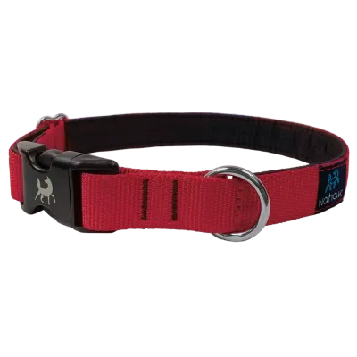 Nahak Padded Collar with Clip, Standard, Red