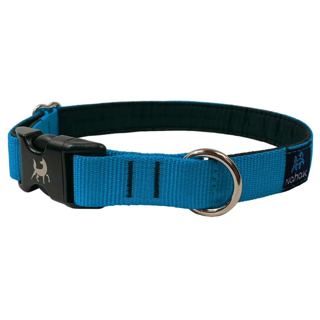 Nahak Padded Collar with Clip, Large, Aqua