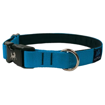 Nahak Padded Collar with Clip, Large, Aqua