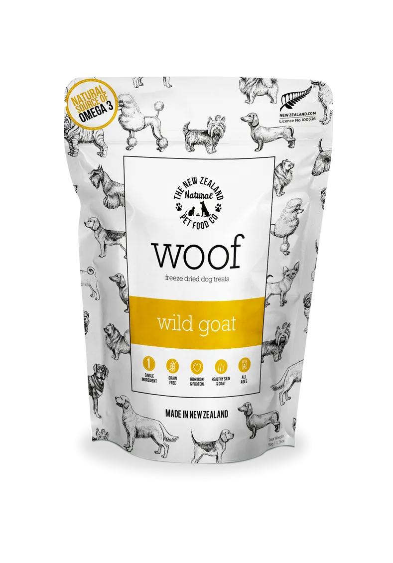 Woof Treat, Freeze-Dried Wild Goat, 50g