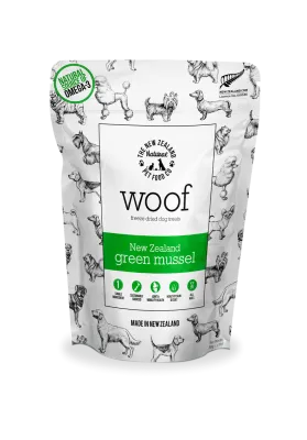 Woof Treat, Freeze-Dried New Zealand Green Mussel,  50g