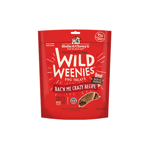 *TBD* Stella &amp; Chewy&#39;s Wild Weenies, Bac&#39;n Me Crazy Recipe, 92g
