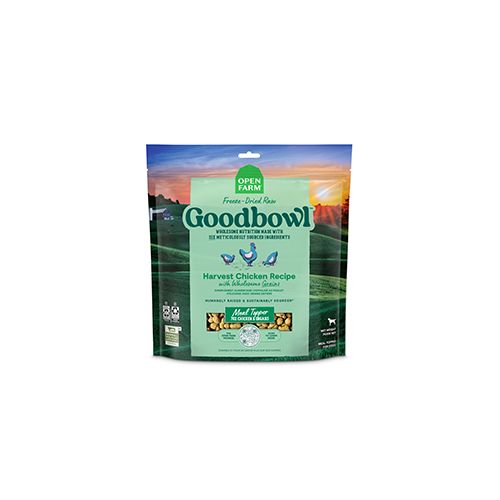 *TBD Open Farm Dog, Good Bowl Freeze Dried, Harvest Chicken Recipe with Wholesome Grains , 8oz