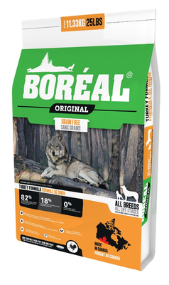 Boreal Croquettes pour Chien, Recette Sans Grains Originale, Dinde, 11.36kg