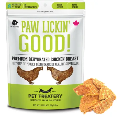 Granville Island Pet Treatery, Paw Lickin&#39; Good Chicken Breast, 80g