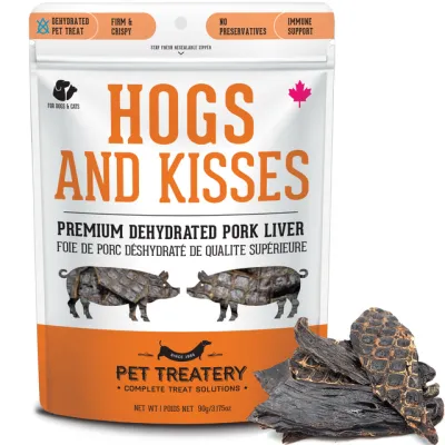 Granville Island Pet Treatery, Hogs &amp; Kisses Pork Liver, 90g