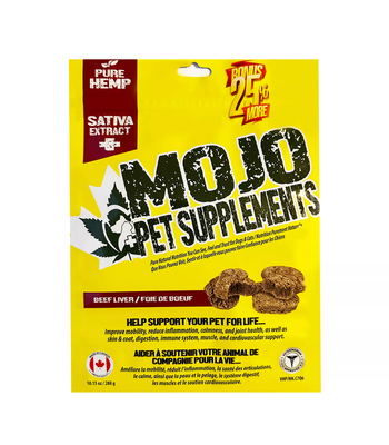 Mojo Pure Hemp with Sativa Extract, Beef Liver Bite, 186g