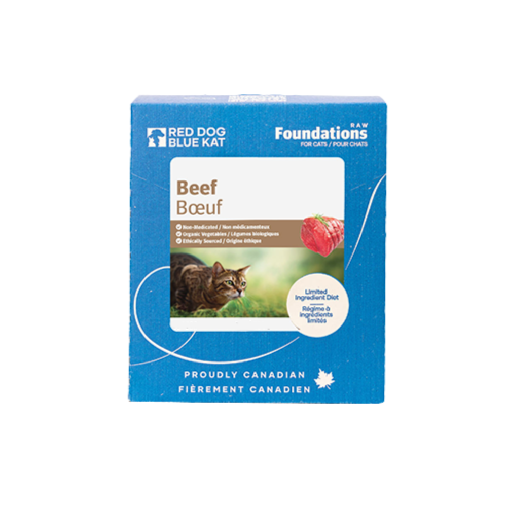 Red Dog Blue Kat Foundations Raw, Beef Recipe, 4 x 0.25lb