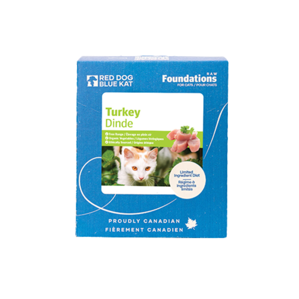 Red Dog Blue Kat Foundations Raw, Turkey Recipe, 4 x 0.25lb