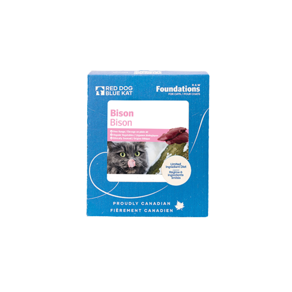 Red Dog Blue Kat Foundations Raw, Bison Recipe, 4 x 0.25lb