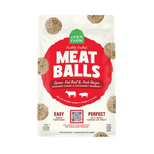 Open Farm, Freshly Crafted Meatballs Grass-Fed Beef &amp; Pork Recipe/Boeuf &amp; Porc ,14oz