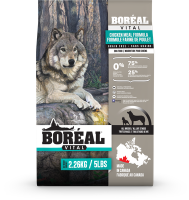 Boreal Dog Kibble, Vital Grain Free, Chicken/Poulet, 11.36kg