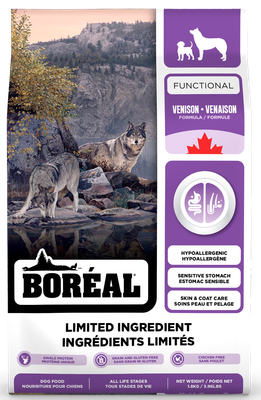 Boreal Dog Kibble, Functional LID, Venison, 1.8kg