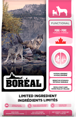Boreal Dog Kibble, Functional LID, Pork/Porc, 1.8kg