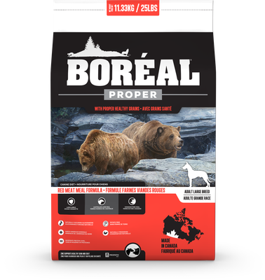 Boreal Dog Kibble, Proper Large Breed, Red Meat/Viande Rouge, 11.33kg