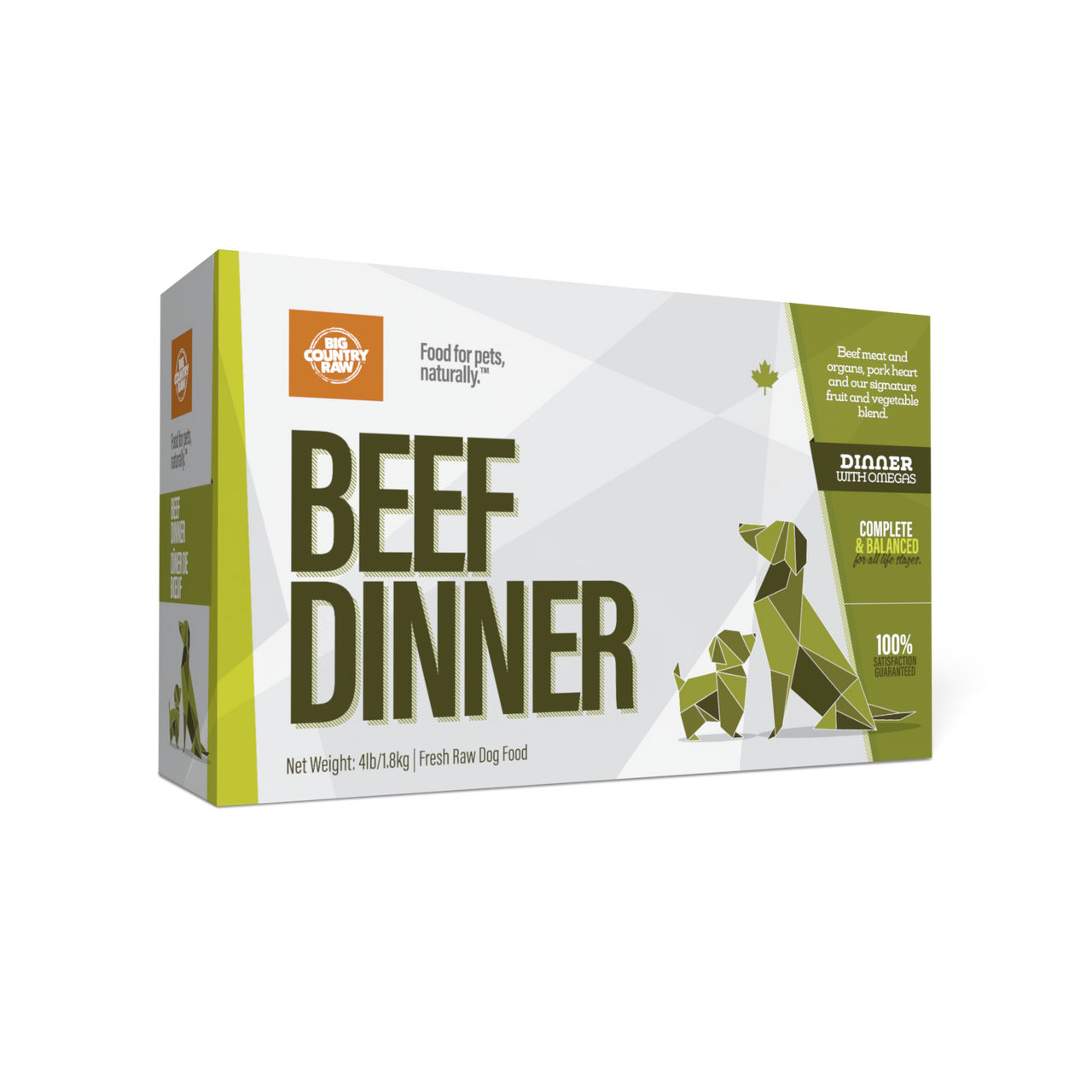 Big Country Raw Dinner, Beef/Boeuf Carton, 4lb