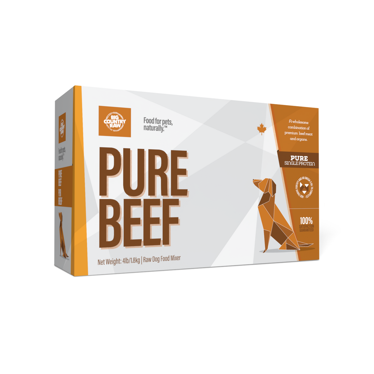 Big Country Raw Pure, Beef/Boeuf Carton, 4lb
