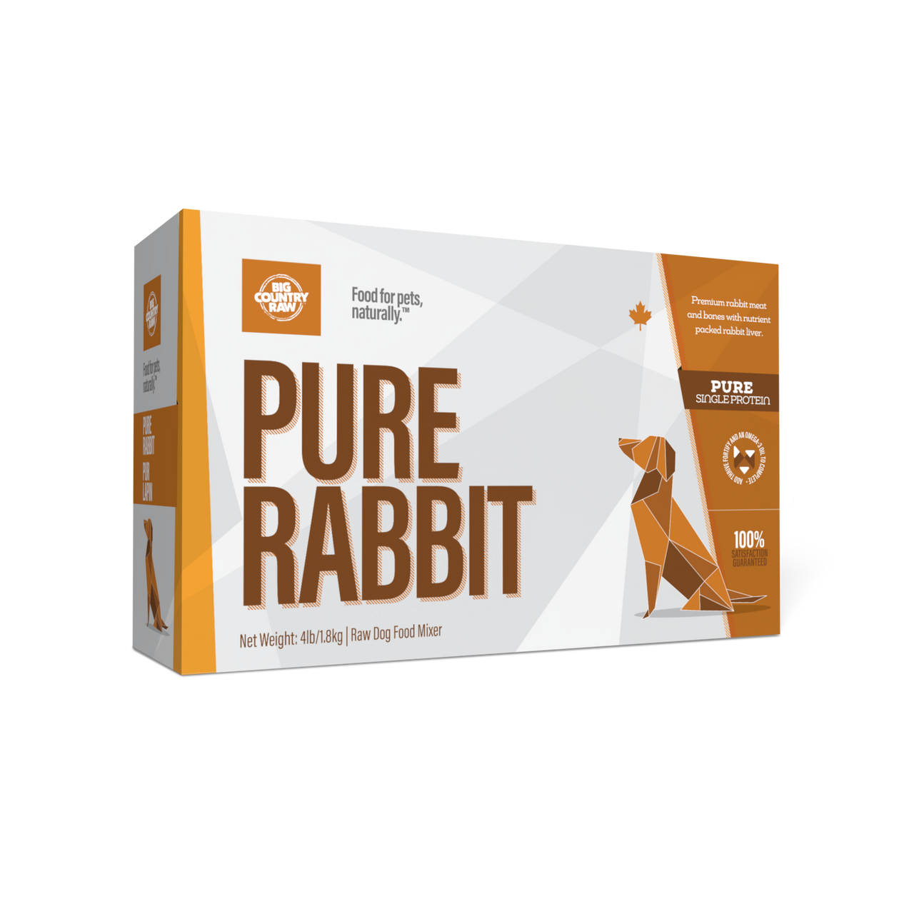 Big Country Raw Pure, Rabbit/Lapin Carton, 4lb