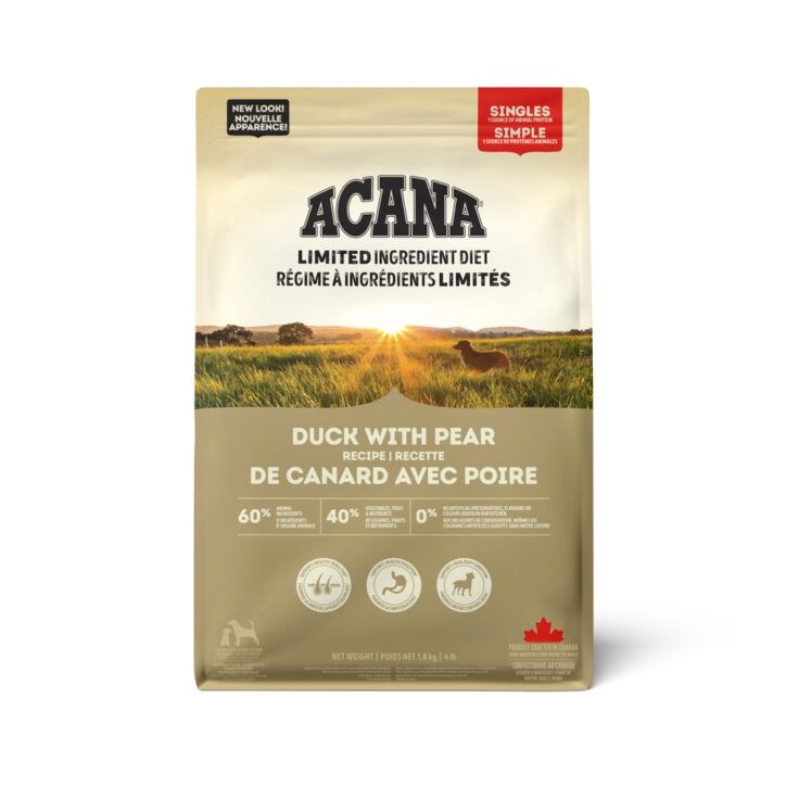 Acana Dog Singles Duck &amp; Pear Recipe / Canard avec poire, 5.4kg