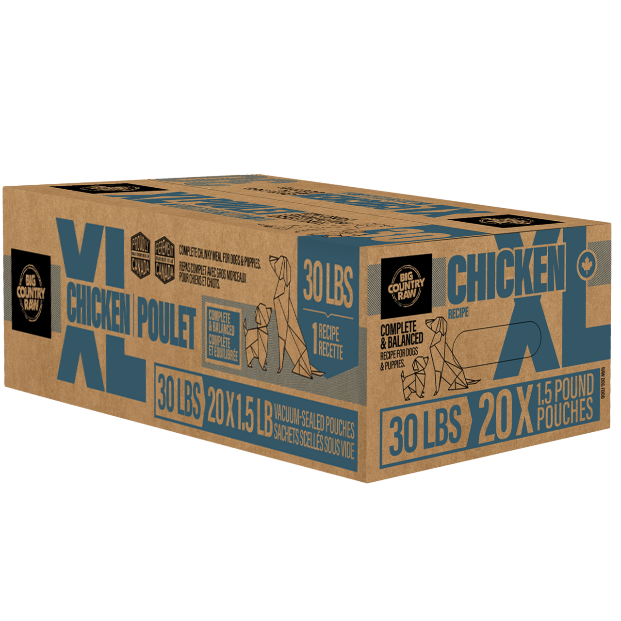 Big Country Raw XL, Chicken/Poulet, 30lb