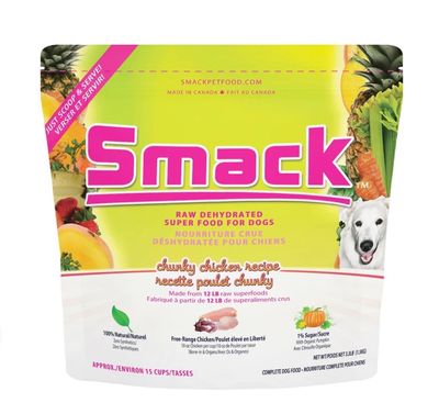 Smack Dog Food, Chunky Chicken / Poulet, 250g