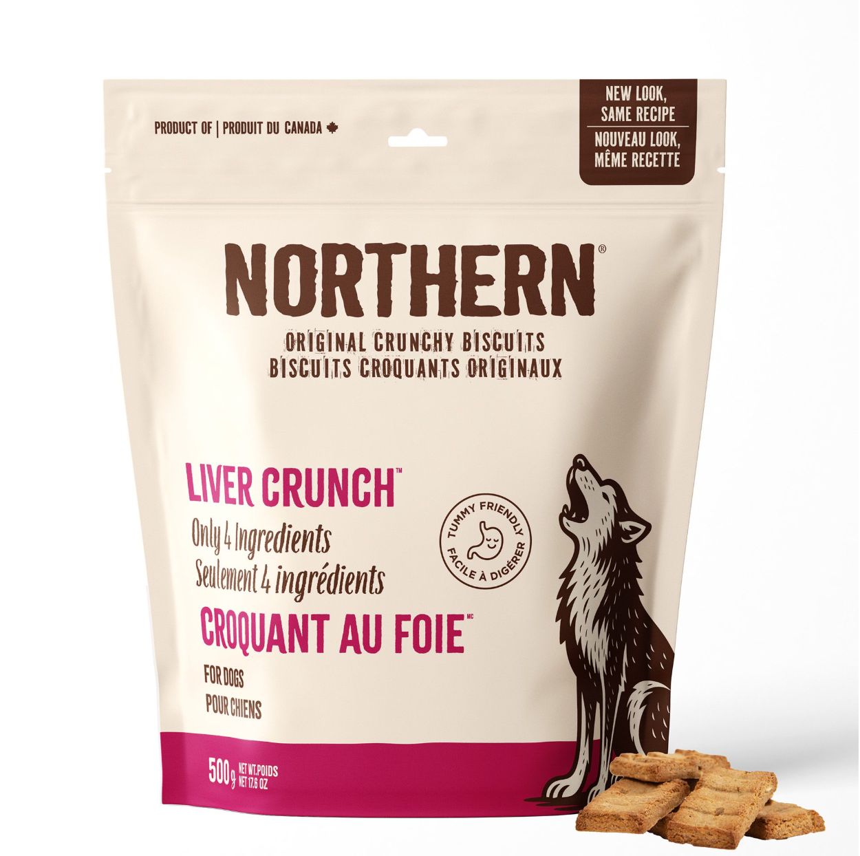 Northern Original Crunchy Biscuits, Liver / Foie, 500g