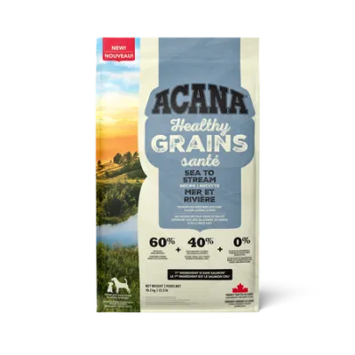 Acana Dog Healthy Grains Sea &amp; Stream Recipe / Chien Grains santé recette mer et rivière, 10.2kg