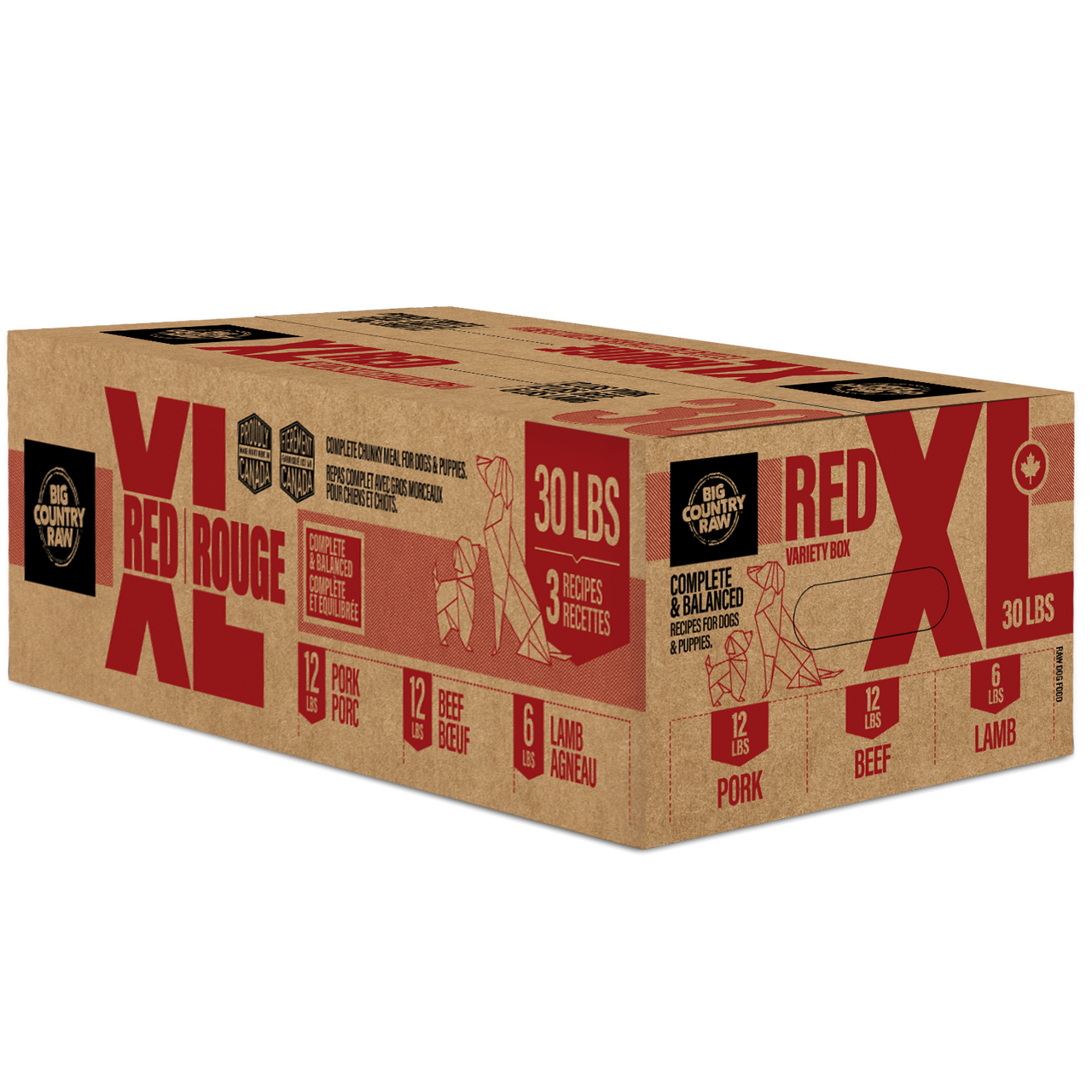 Big Country Raw XL, Red/Rouge, 30lb