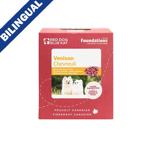 Red Dog Blue Kat Foundations Raw, Dog/Chien, Venison (4 x 0.25lb)